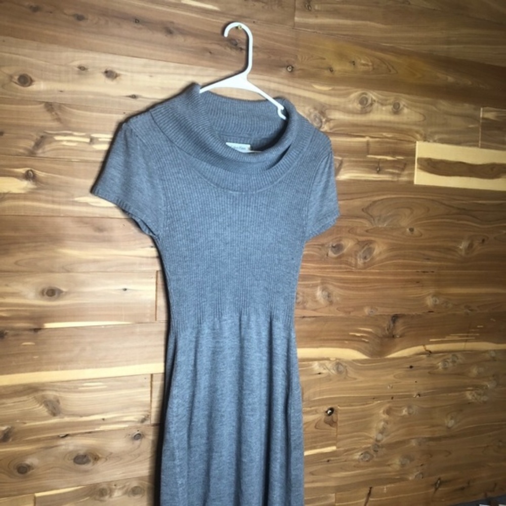 Calvin Klein Cowl Neck Sort Sleeve Sweater Dress M - Picture 3 of 7
